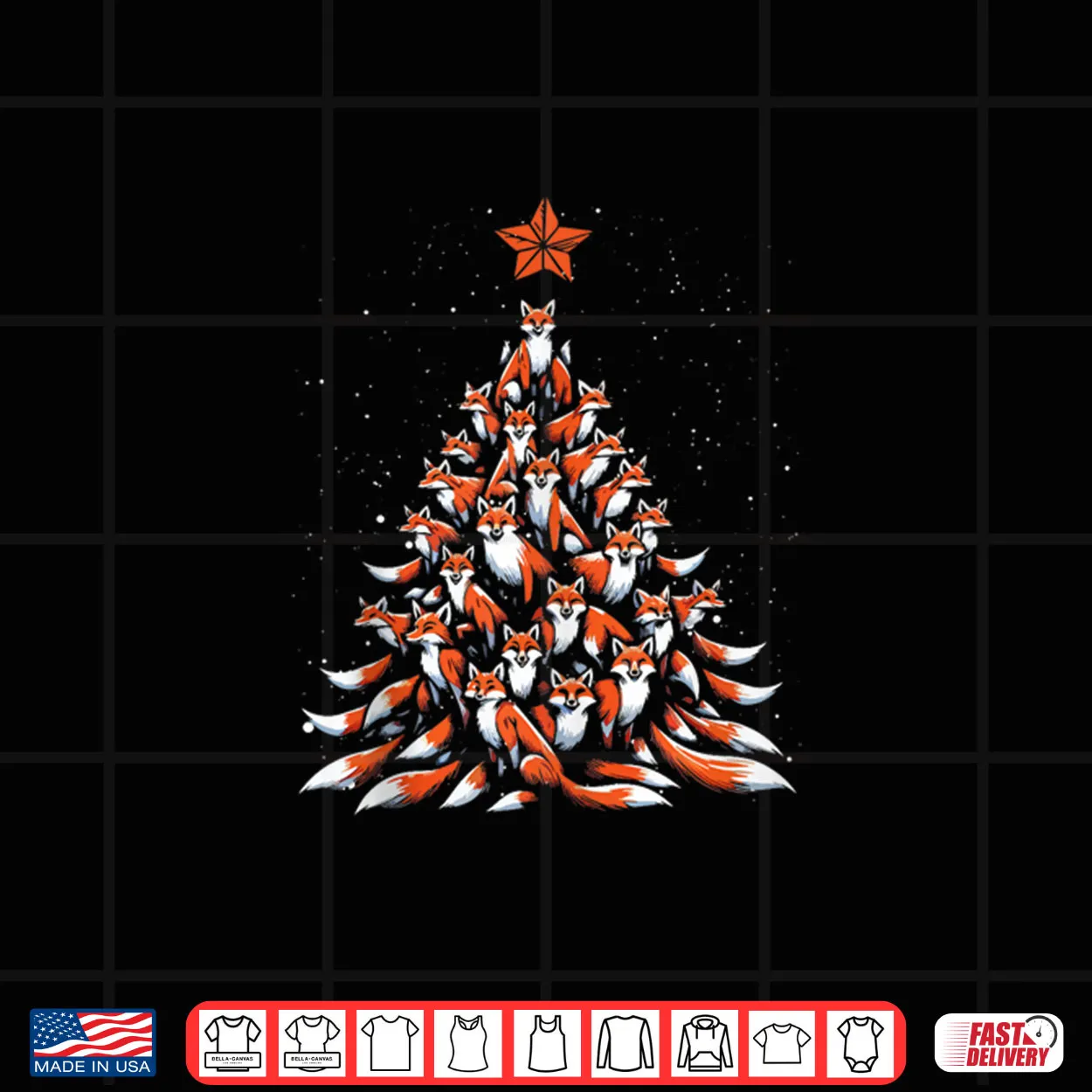 Fox Christmas Tree Fox Xmas Tree Shirt Fox Christmas Tree Fox Xmas Tree Shirt