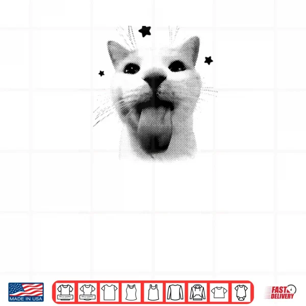 Funny Y2k Cat Silly Cats 90s Retro Kitten for Cat Lovers Shirt 3 Design Funny Y2k Cat Silly Cats 90s Retro Kitten for Cat Lovers Shirt