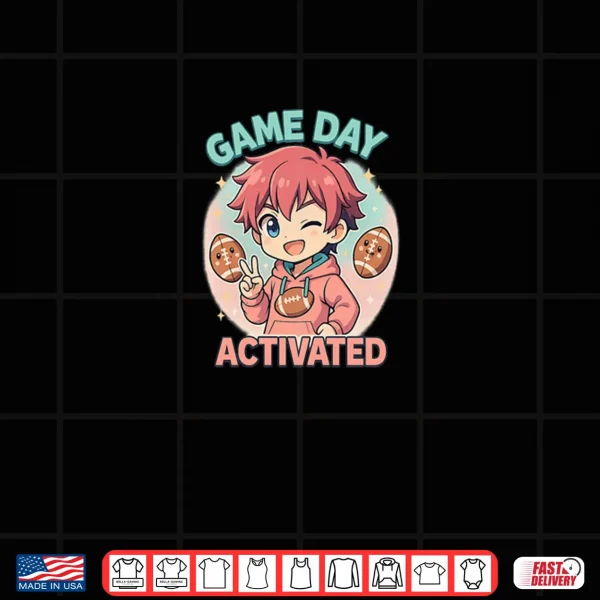 Design Game Day Activated Anime Chibi Football Shirt
