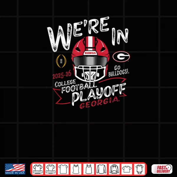 Georgia Bulldogs CFP College Football Playoff 2025 26 Black Shirt 3 Design Georgia Bulldogs CFP College Football Playoff 2025 26 Black Shirt