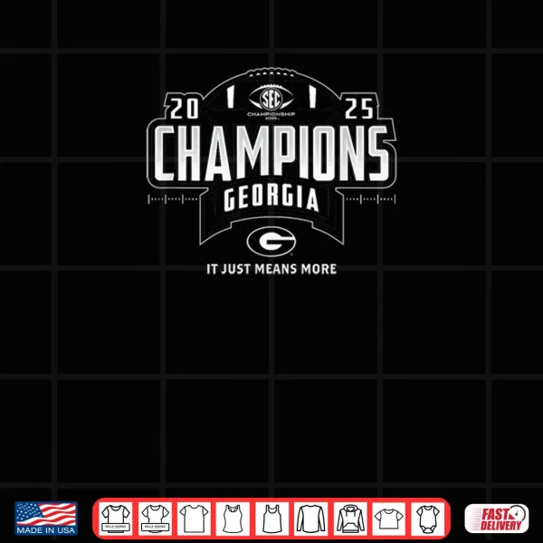 Design Georgia Bulldogs SEC Champs 2025 Football Locker Room Shirt 1