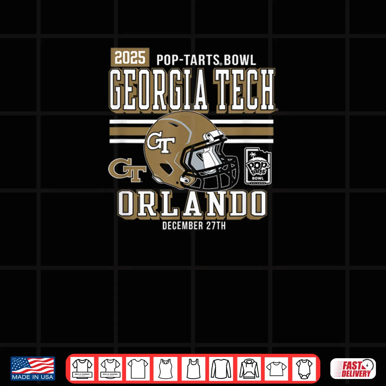 Georgia Tech Yellow Jackets Pop Tarts Bowl 2025 Shirt Georgia Tech Yellow Jackets Pop Tarts Bowl 2025 Shirt