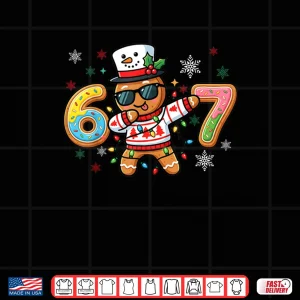 Design Gingerbread Dance dab Christmas Six Seven 67 Ice Cream Drip Shirt