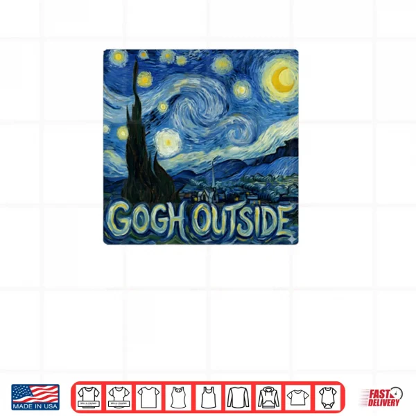 Design Gogh Outside Classic Starry Night Van Gogh Shirt