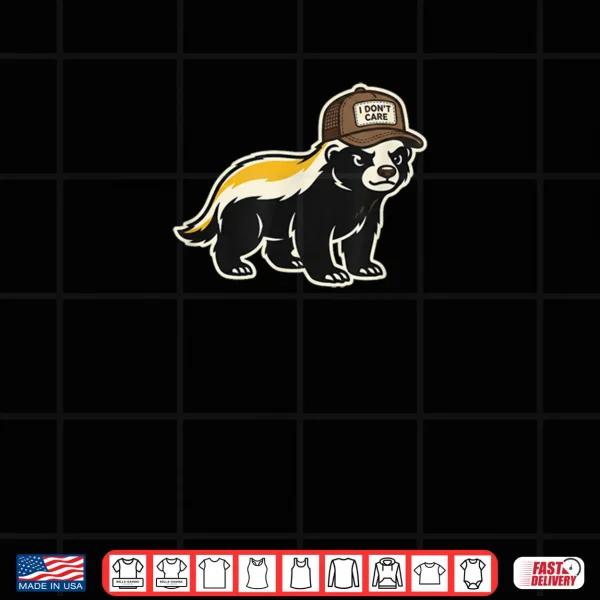 Design Honey Badger I Dont Care Trucker Funny Animal Art Shirt