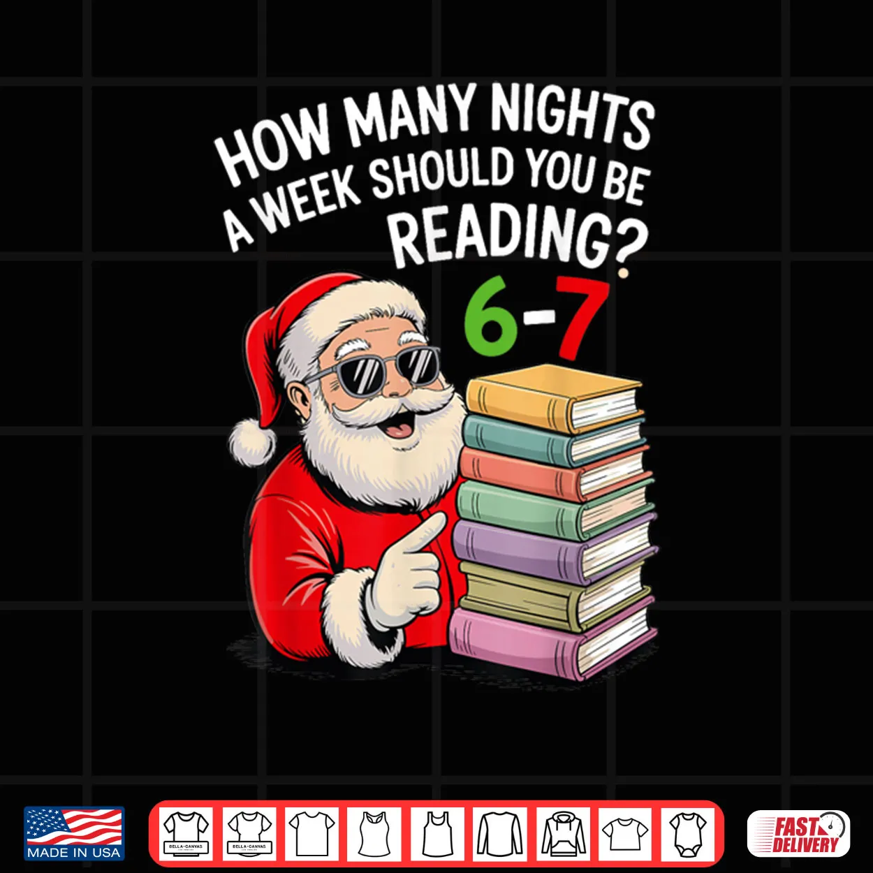 How Many Nights A Week Should You Be Reading 67 Christmas Shirt How Many Nights A Week Should You Be Reading 67 Christmas Shirt