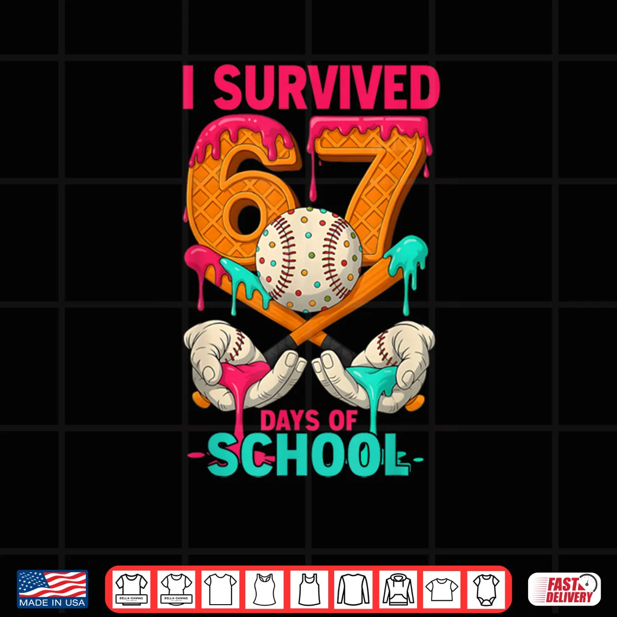 I Survived 67 Days of School Funny Meme Teachers Students Shirt I Survived 67 Days of School Funny Meme Teachers Students Shirt