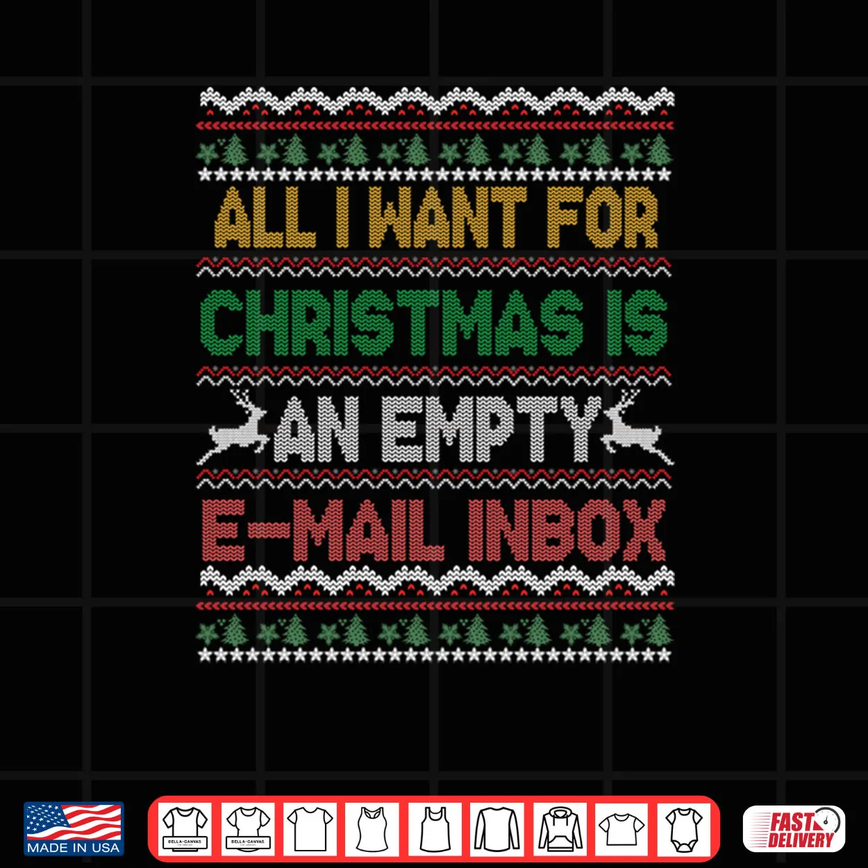 I Want an Empty Email Inbox For Christmas Ugly Sweater Shirt I Want an Empty Email Inbox For Christmas Ugly Sweater Shirt