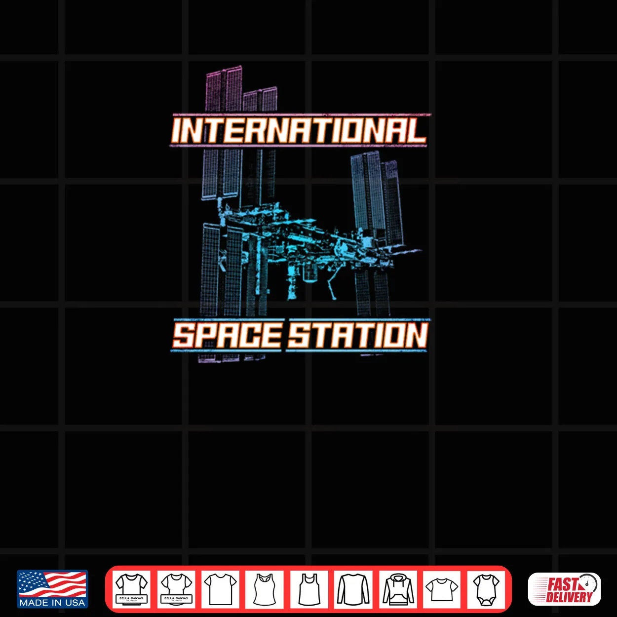 ISS International Space Station Spaceflight Science Shirt ISS International Space Station Spaceflight Science Shirt