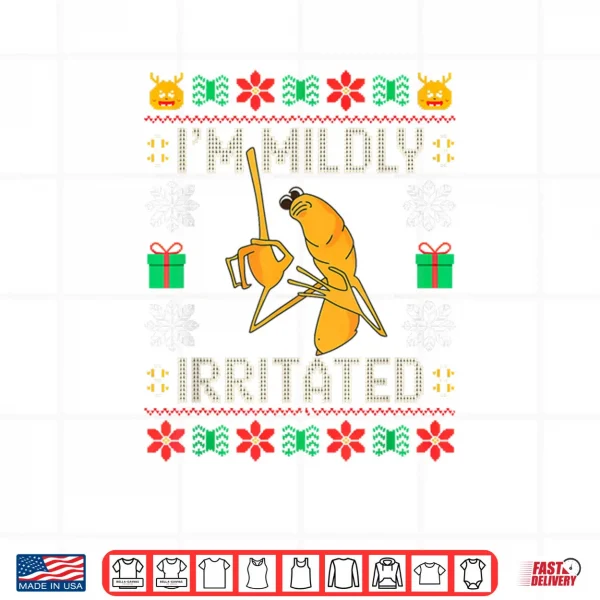 Design Im Mildly Irritated Marcus The Worm Christmas Meme Shirt