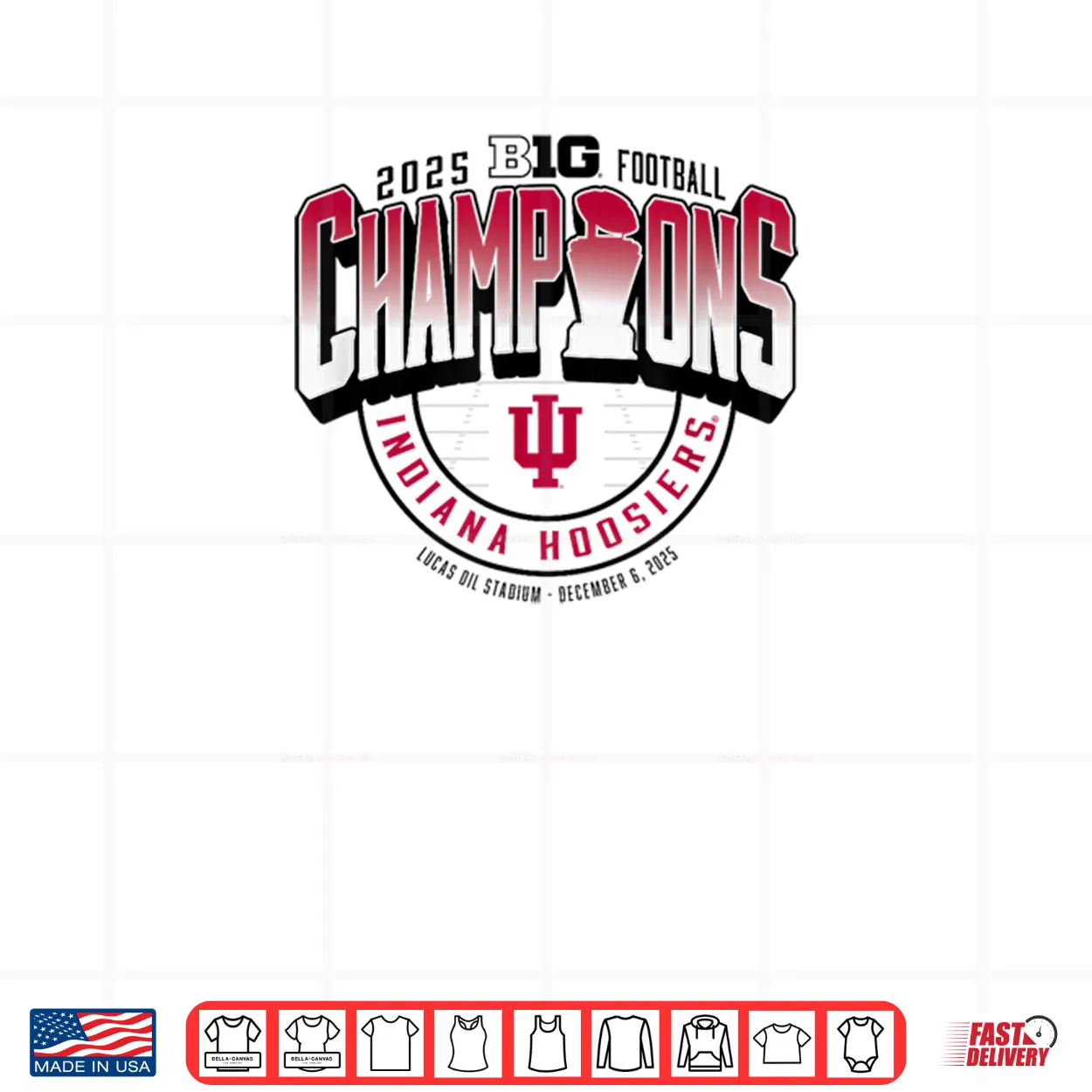 Indiana Hoosiers Big Ten Champs 2025 Football Locker Room Shirt Indiana Hoosiers Big Ten Champs 2025 Football Locker Room Shirt