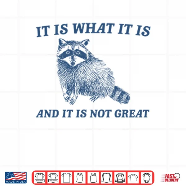 Design It Is What It Is And It Is Not Great Raccoon Shirt