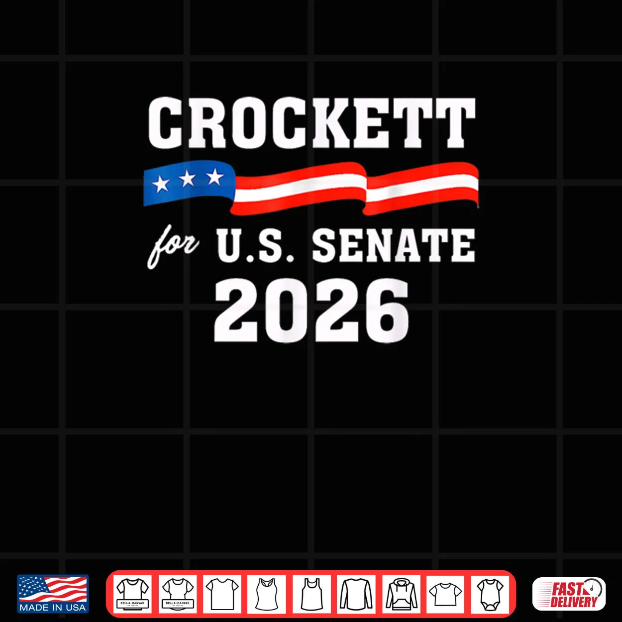 Jasmine Crockett for Texas 2026 Senate US Senator Campaign Shirt Jasmine Crockett for Texas 2026 Senate US Senator Campaign Shirt