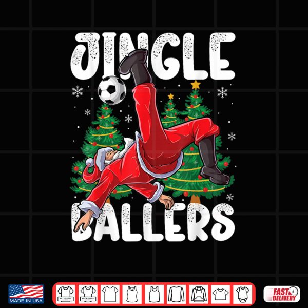 Jingle Ballers Santa Football Christmas Soccer Plaid Shirt 4 Design Jingle Ballers Santa Football Christmas Soccer Plaid Shirt 2