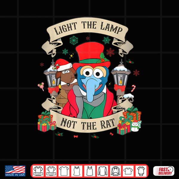 Design Light The Lamp Not The Rat Funny Christmas Matching Family Shirt 2