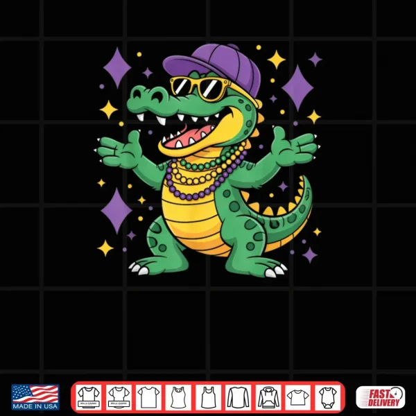 Design Mardi Gras Alligator New Orleans Parties Shirt