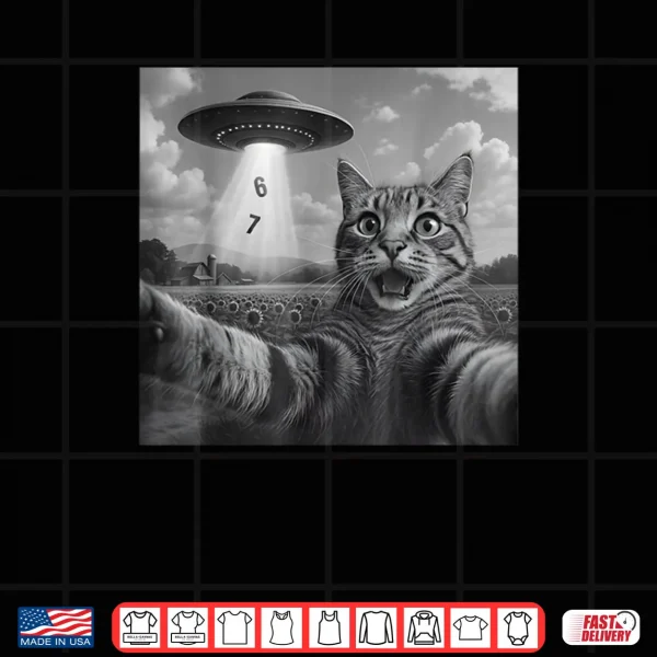 Design Meme Cat Selfie Six Seven Retro Cat 67 Shirt