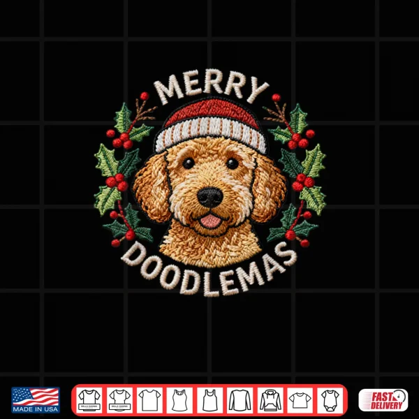 Design Merry Doodlemas Goldendoodle Christmas Doodle Dog Lover Shirt