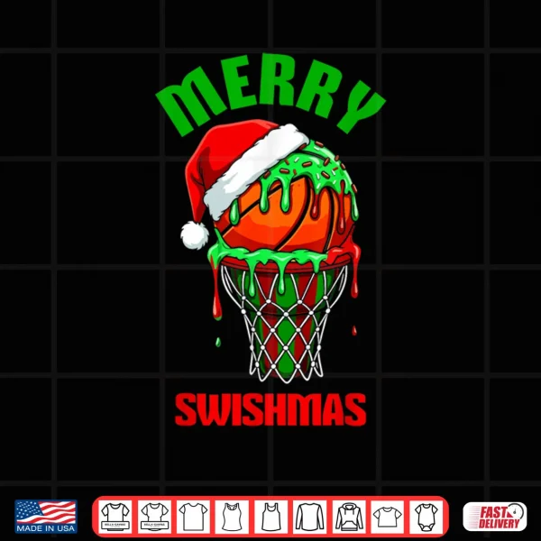 Design Merry Swishmas Basketball Ugly Christmas Xmas Shirt
