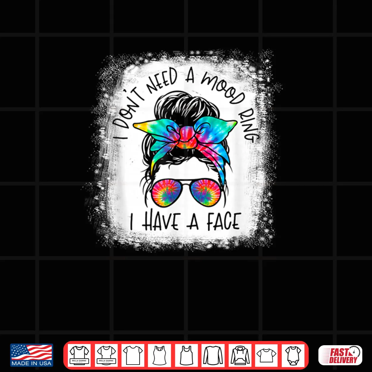 Messy Bun Retro I Don’t Need A Mood Ring I Have A Face Shirt Messy Bun Retro I Don’t Need A Mood Ring I Have A Face Shirt