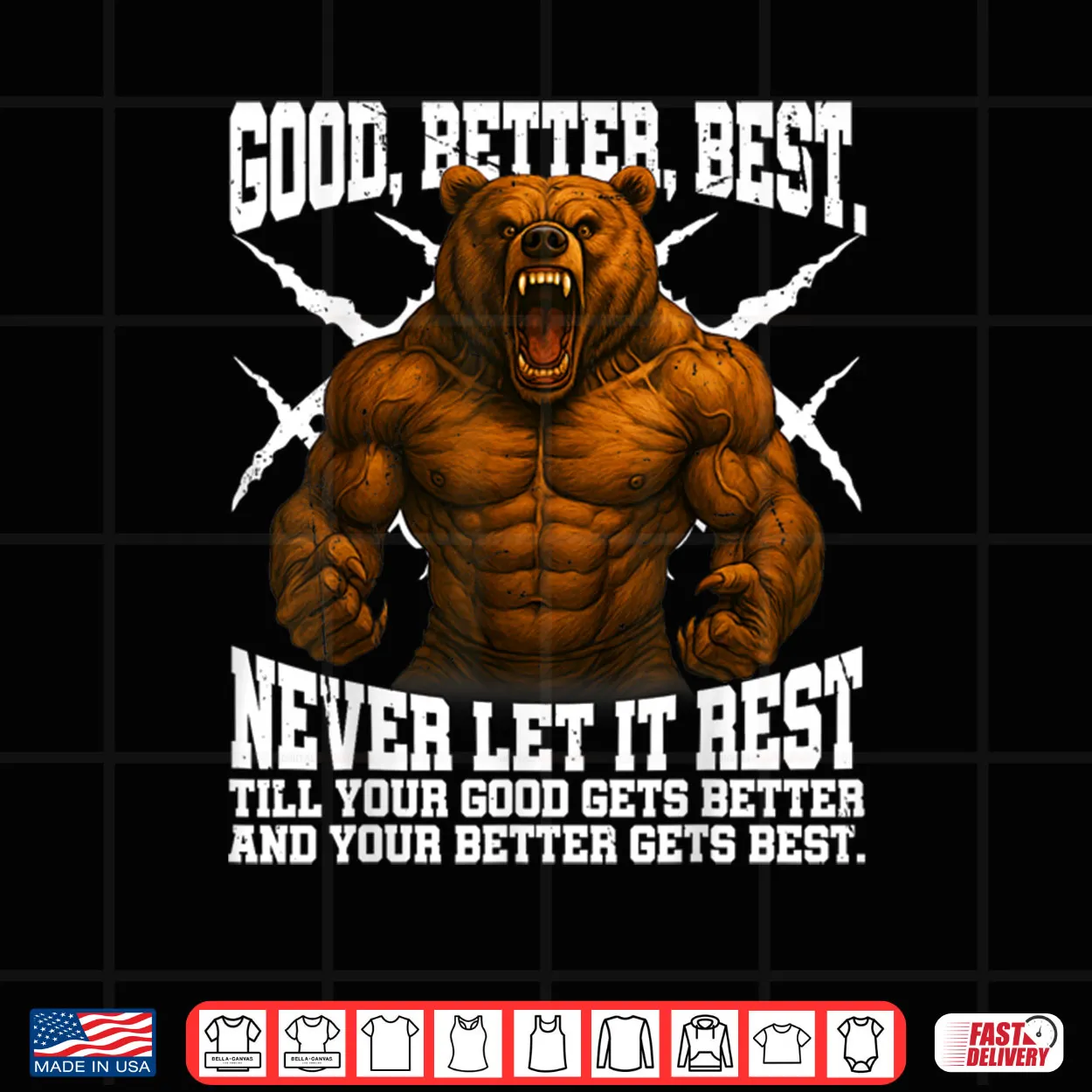 Never Let it Rest Till Your Good Gets Best Motivation Quote Shirt Never Let it Rest Till Your Good Gets Best Motivation Quote Shirt
