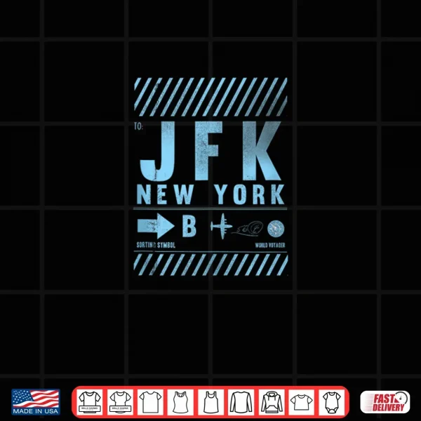Design New York JFK Retro Inspired Travel Lover Shirt