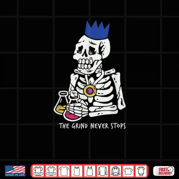 OSRS Grind Never Stops Shirt 3 Design OSRS Grind Never Stops Shirt 1