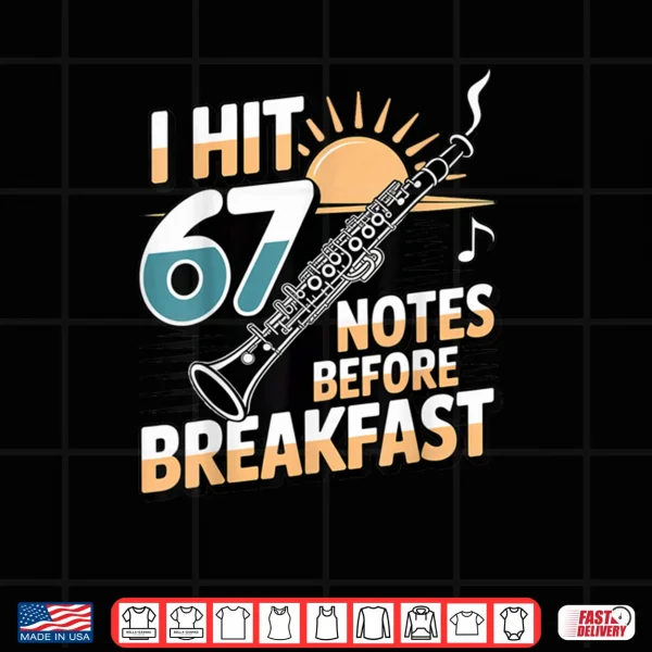 Design Oboe Player Orchestra 67 Meme Joke Marching Band Shirt