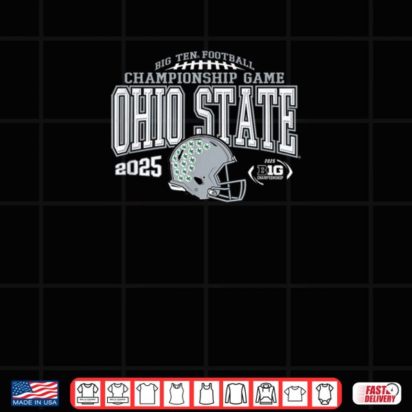 Ohio State Buckeyes Big Ten Championship 2025 Football Red Shirt 4 Design Ohio State Buckeyes Big Ten Championship 2025 Football Red Shirt