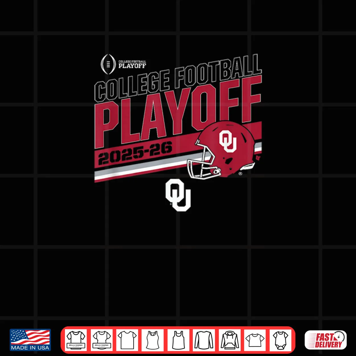 Oklahoma Sooners College Football Playoff Stripe 2025 Shirt Oklahoma Sooners College Football Playoff Stripe 2025 Shirt
