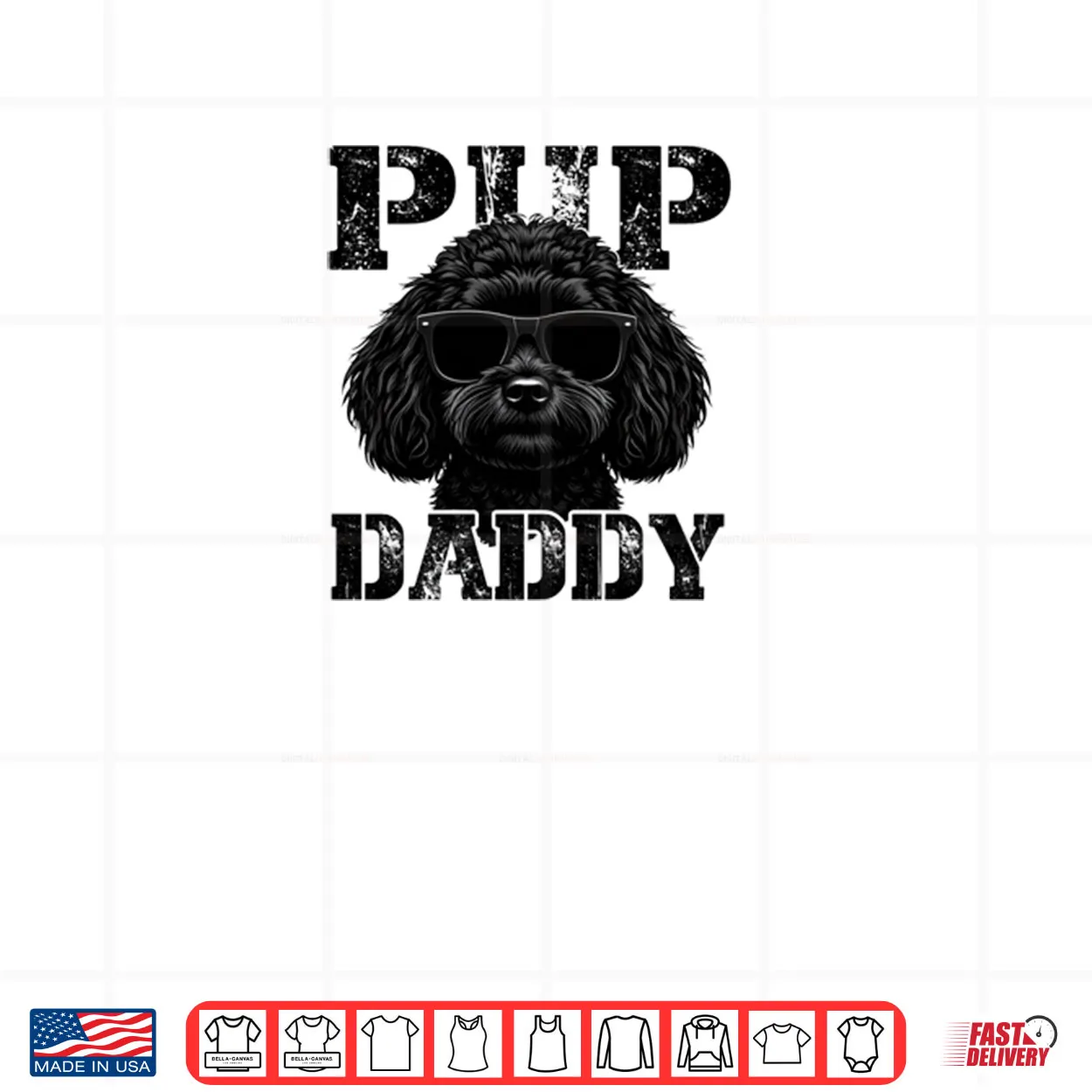 Pup Daddy Shih Poo Black Shirt Pup Daddy Shih Poo Black Shirt