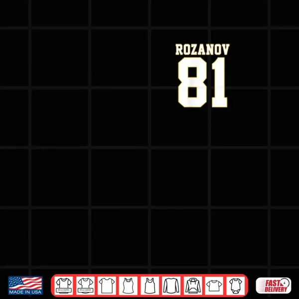 Design Rozanov 81 Bold Varsity Retro Athletic Number Shirt