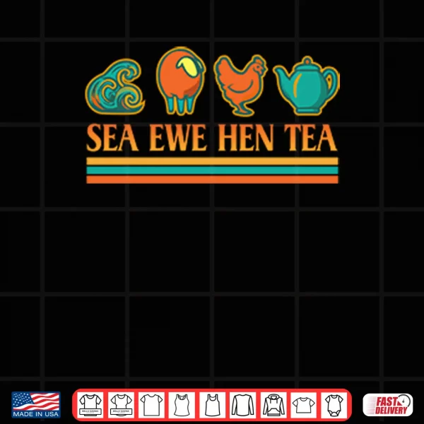 Design Sea Ewe Hen Tea T ShirtSea Ewe Hen Tea Shirt 1