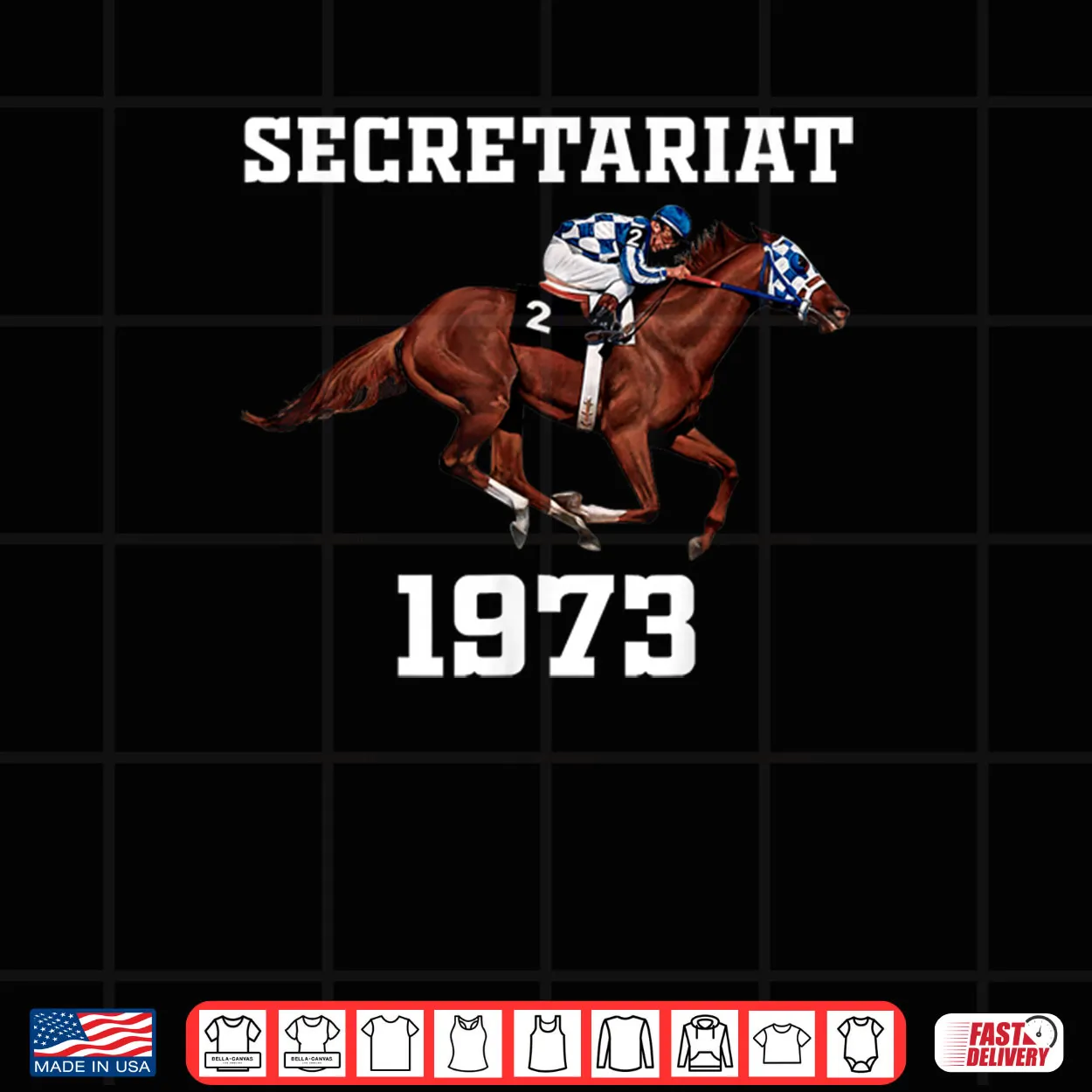 Secretariat 1973 Horse Racing Shirt Secretariat 1973 Horse Racing Shirt