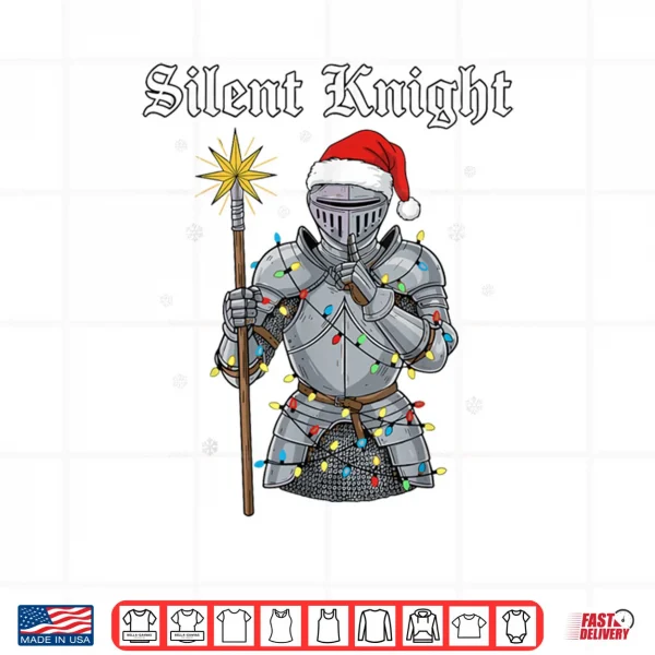 Design Silent Santa Knight Medieval Christmas Warrior Festive Shirt 1