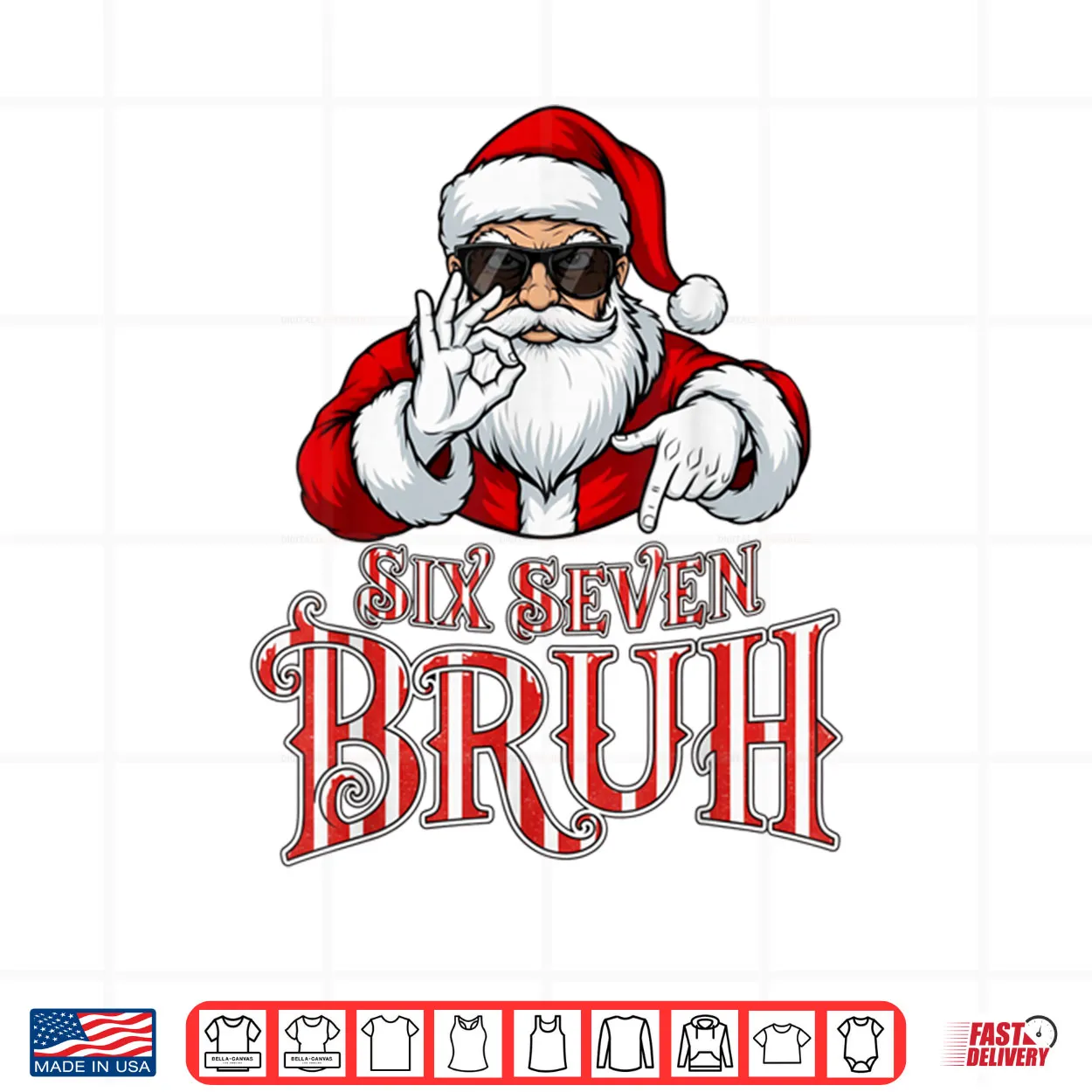 Six Seven Bruh Santa Meme Christmas 67 Shirt Six Seven Bruh Santa Meme Christmas 67 Shirt