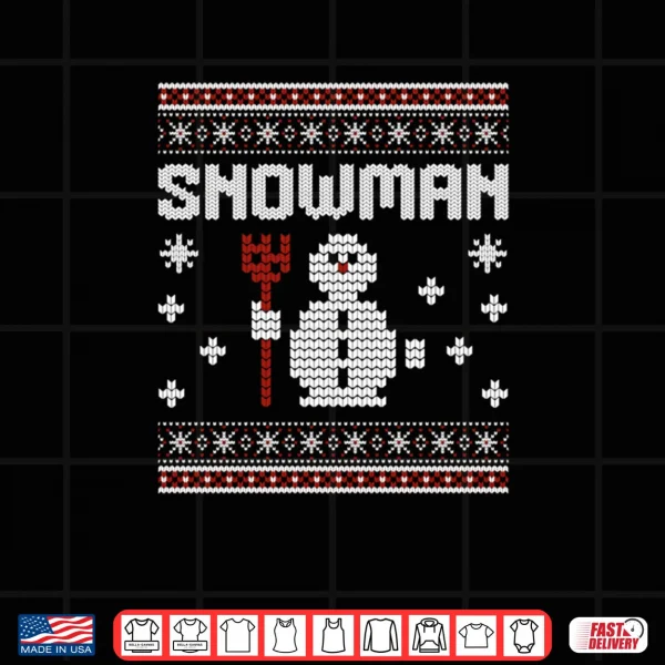 Design Snowman and Snow Blower Couple Matching Christmas Shirt