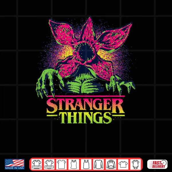 Design Stranger Things Season 5 Retro Video Game Demogorgon Shirt