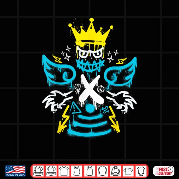 Design Streetwear Retro Gamma Blue Matching Shirt