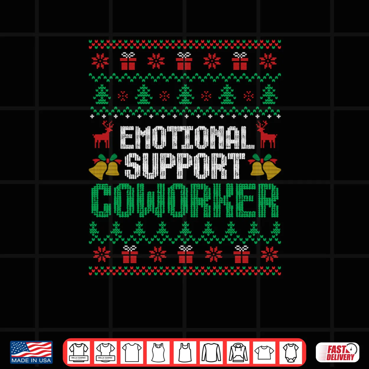 Support Coworker Ugly Christmas Shirt Support Coworker Ugly Christmas Shirt