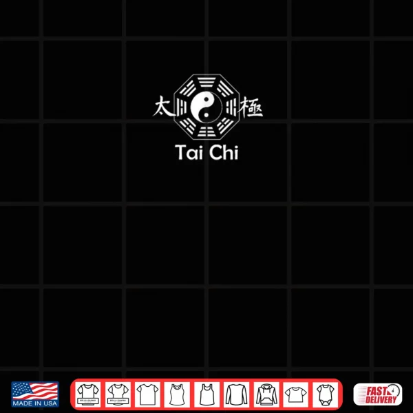 Design Taoist Tai Chi Bagua Trigrams and Yin Yang Martial Arts Shirt