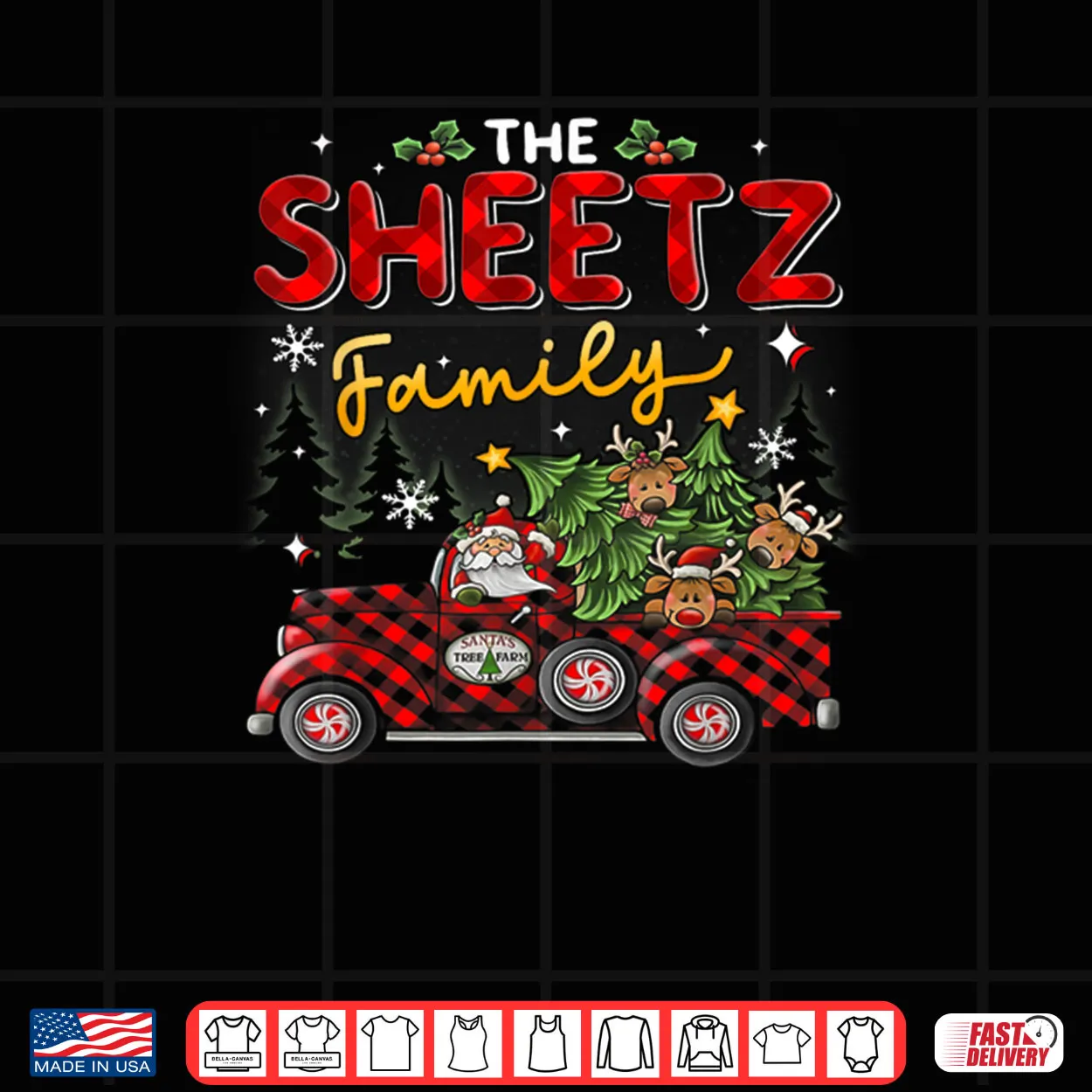 The Sheetz Family Christmas Matching Pajamas Group Shirt The Sheetz Family Christmas Matching Pajamas Group Shirt