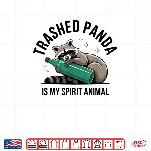 Design Trashed Panda Spirit Animal Raccoon Meme Humor Vibe Shirt
