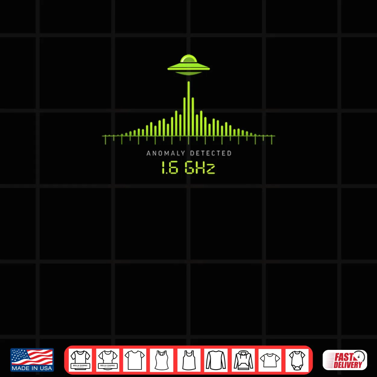 UFO Alien Communication Signal Anomaly Detected 1.6 GHz SETI Shirt UFO Alien Communication Signal Anomaly Detected 1.6 GHz SETI Shirt