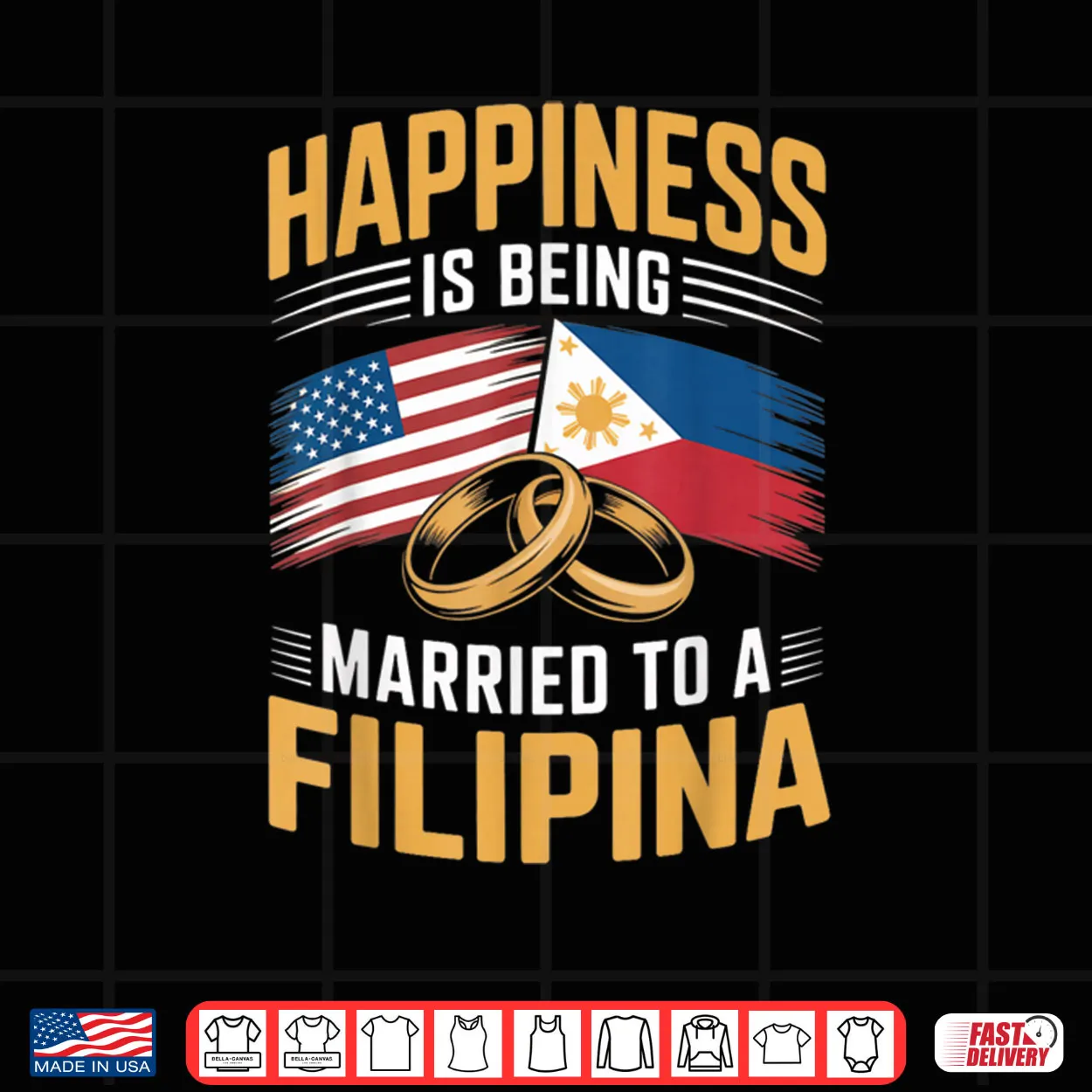 USA Married to Filipina Pinay Filipino Country Philippines Shirt USA Married to Filipina Pinay Filipino Country Philippines Shirt