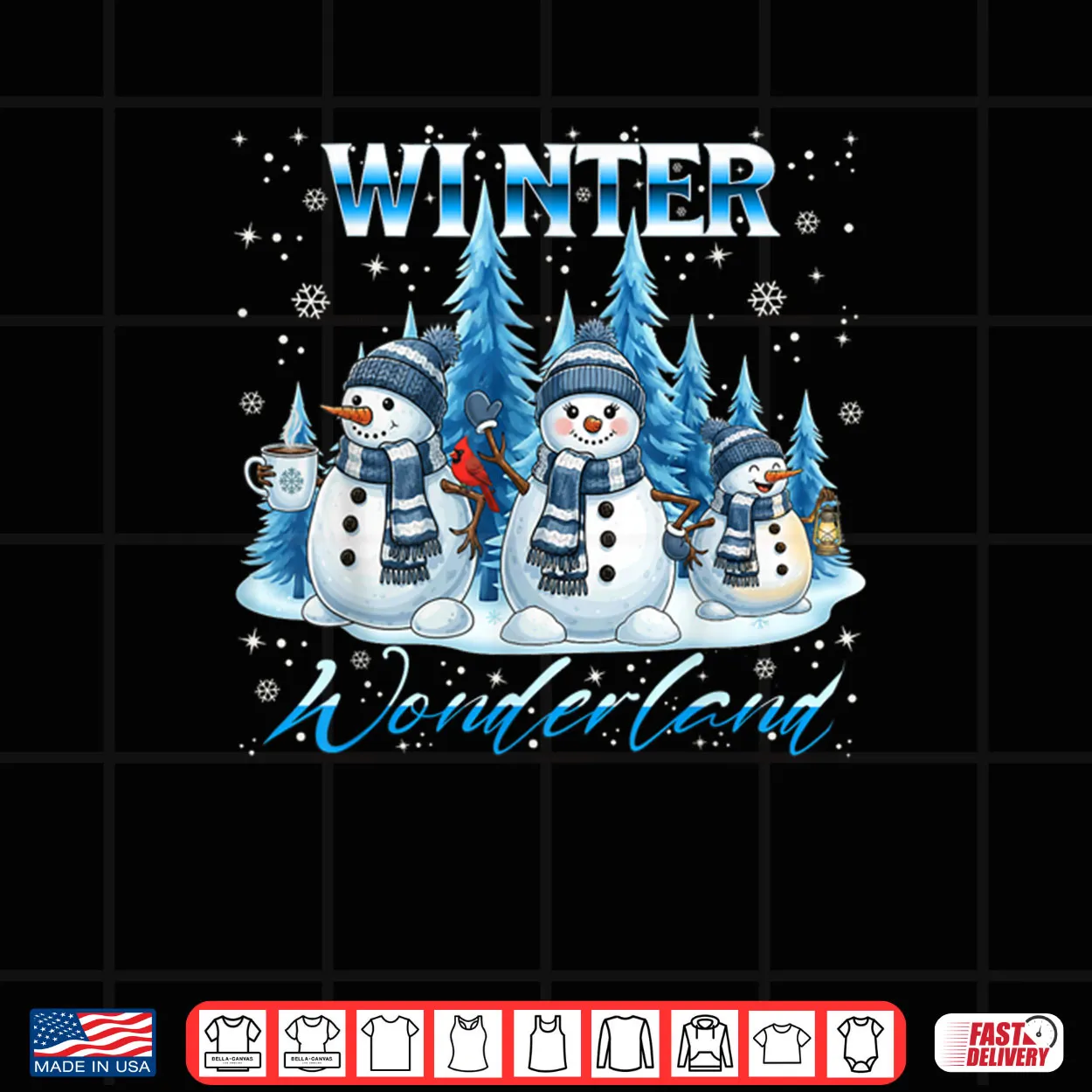 Winter Wonderland Snowman Family Snowflake Cozy Winter Scene Shirt Winter Wonderland Snowman Family Snowflake Cozy Winter Scene Shirt