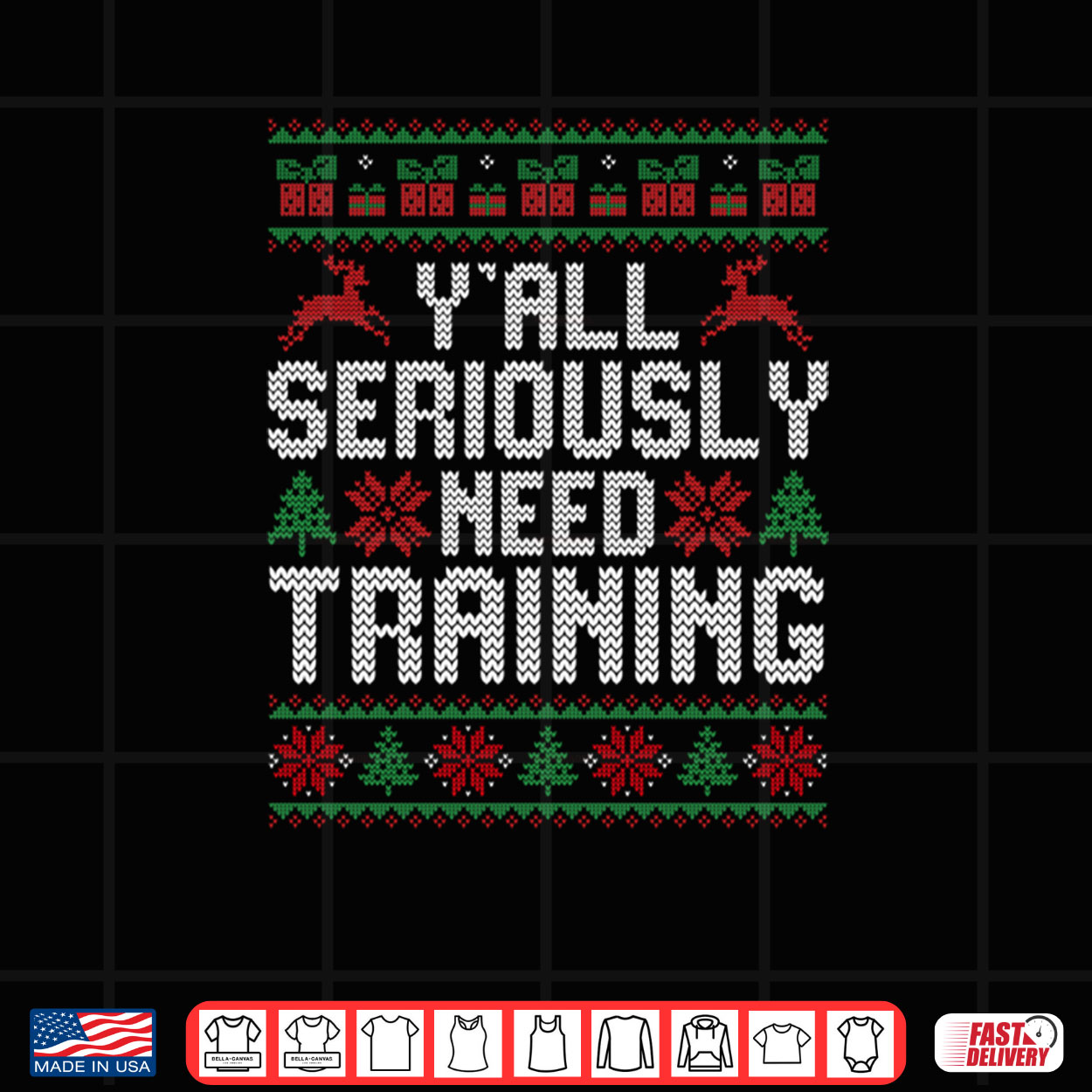 Y’all Seriously Need Training Ugly Christmas Office Shirt Y’all Seriously Need Training Ugly Christmas Office Shirt