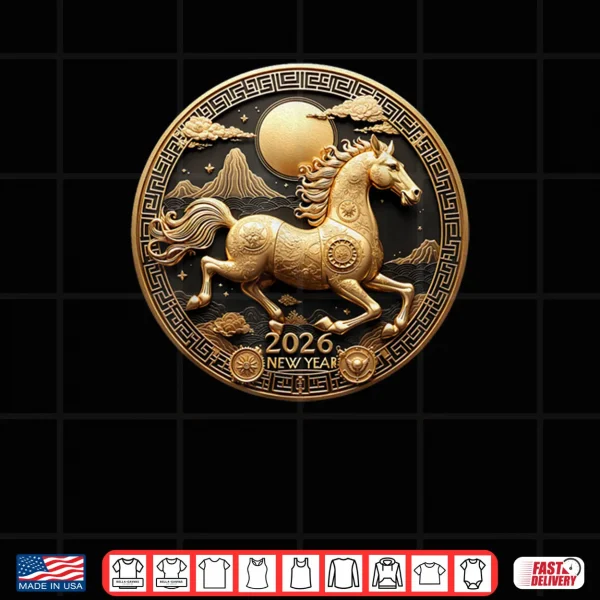 Design Year of The Horse 2026 Happy Chinese New Year 2026 Shirt