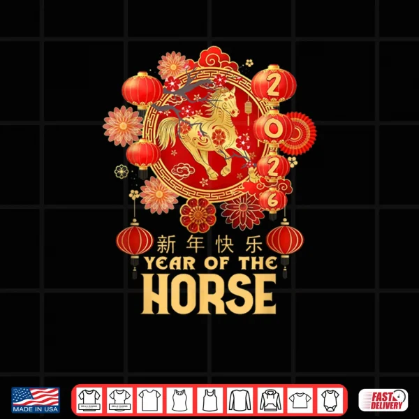 Design Year of The Horse 2026 Lunar New Year Chinese 2026 Shirt