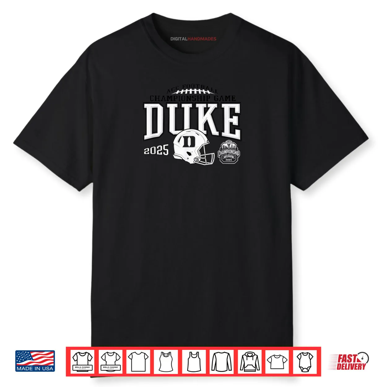 Duke Blue Devils Acc Champsionship 2025 Football Shirt Duke Blue Devils Acc Champsionship 2025 Football Shirt